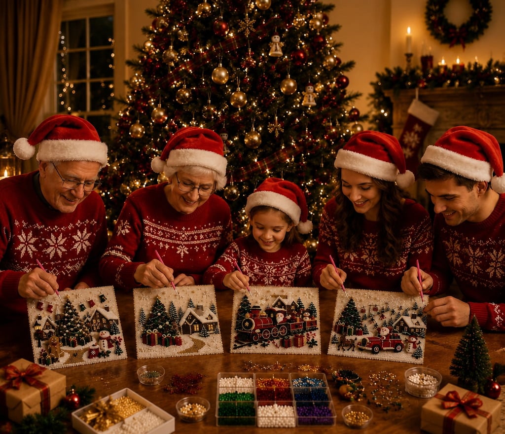๐
๐ Premium 3D Pearl Christmas Wall Art Kit | Luxury Flocked Canvas with Scratch-Resistant Non-Fading Pearl Beads DIY Holiday Decorโ๏ธ1โ๏ธ